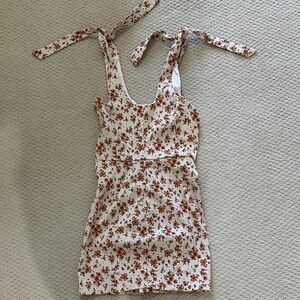 NEVER WORN Altar'd State Floral Dress with Tie Straps